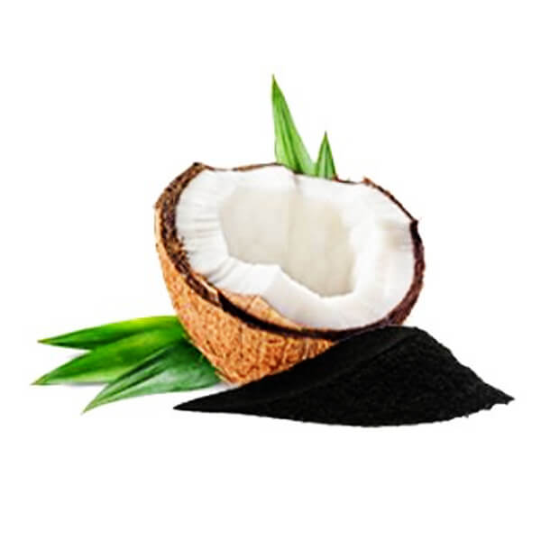 Coconut shell powdered activated carbons for cosmetic formulations and teeth whitening procedures