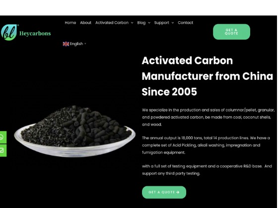 Heycarbons activated carbon supplier