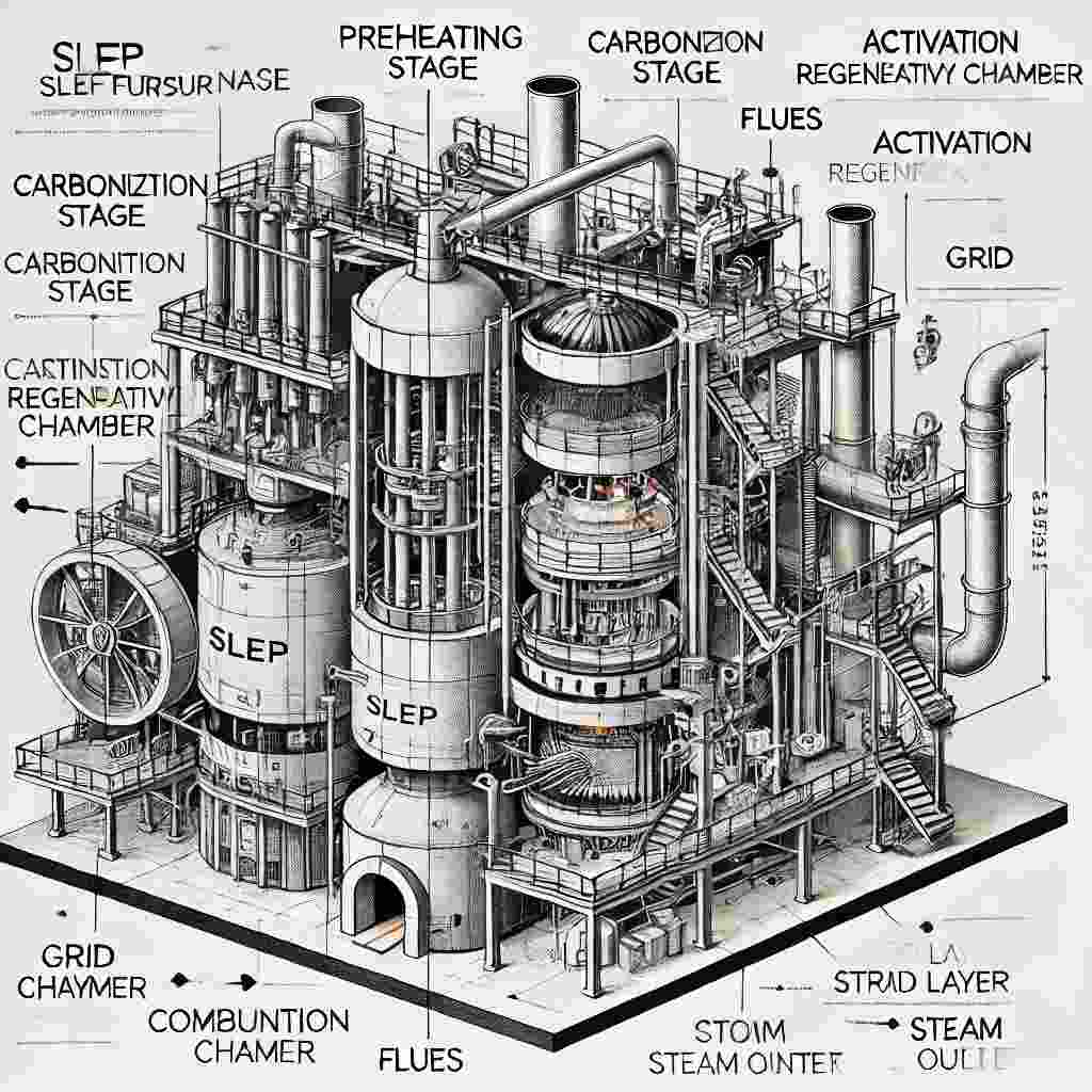 Coco activated carbon Slep Furnace