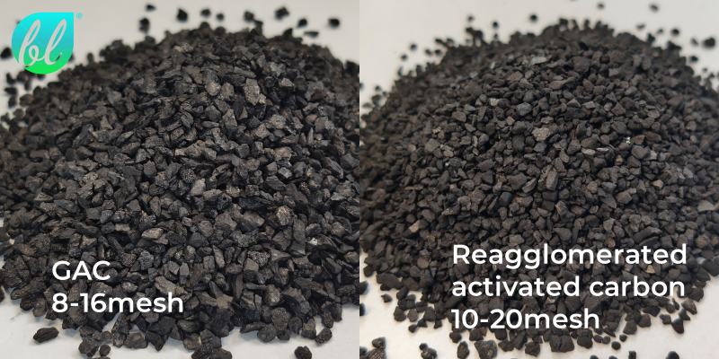 Reagglomerated activated carbon vs GAC mesh3