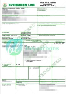 Gold activated carbon to Libya Bill of Lading-Heycarbons